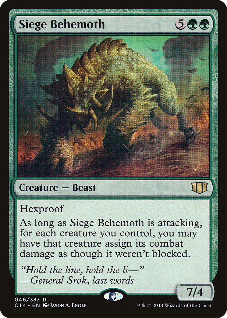 Siege Behemoth (C14-046) - Commander 2014 - Premium MTG Single from Wizards of the Coast - Just $3.19! Shop now at Game Crave Tournament Store
