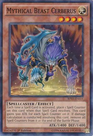 Mythical Beast Cerberus (Shatterfoil) (BP03-EN018) - Battle Pack 3: Monster League 1st Edition - Premium Yugioh Single from Konami - Just $0.59! Shop now at Game Crave Tournament Store