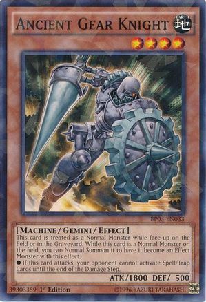 Ancient Gear Knight (Shatterfoil) (BP03-EN033) - Battle Pack 3: Monster League 1st Edition - Premium Yugioh Single from Konami - Just $0.11! Shop now at Game Crave Tournament Store