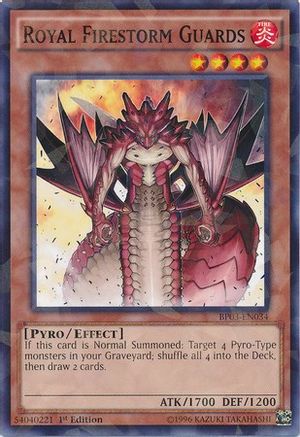 Royal Firestorm Guards (Shatterfoil) (BP03-EN034) - Battle Pack 3: Monster League 1st Edition - Premium Yugioh Single from Konami - Just $0.14! Shop now at Game Crave Tournament Store