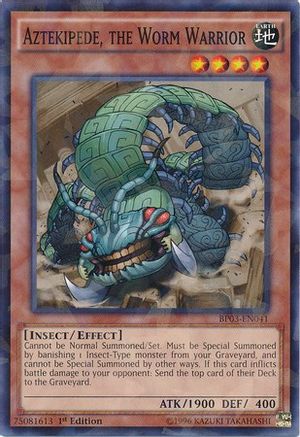 Aztekipede, the Worm Warrior (Shatterfoil) (BP03-EN041) - Battle Pack 3: Monster League 1st Edition - Premium Yugioh Single from Konami - Just $0.26! Shop now at Game Crave Tournament Store