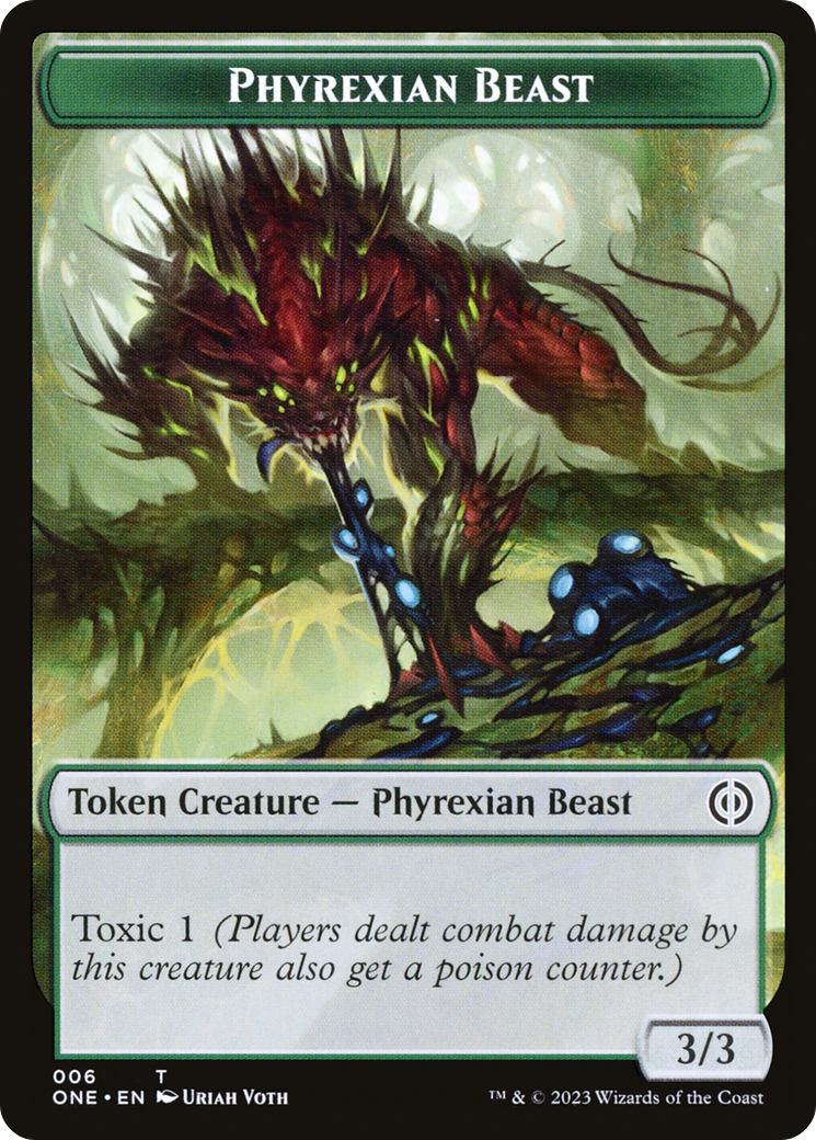 Phyrexian Beast (TONE-006) - Phyrexia: All Will Be One Tokens Foil - Premium MTG Single from Wizards of the Coast - Just $0! Shop now at Game Crave Tournament Store