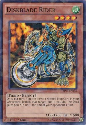 Diskblade Rider (Shatterfoil) (BP03-EN043) - Battle Pack 3: Monster League 1st Edition - Premium Yugioh Single from Konami - Just $0.08! Shop now at Game Crave Tournament Store