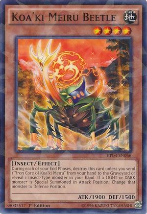 Koa'ki Meiru Beetle (Shatterfoil) (BP03-EN066) - Battle Pack 3: Monster League 1st Edition - Premium Yugioh Single from Konami - Just $0.25! Shop now at Game Crave Tournament Store