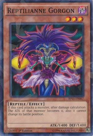 Reptilianne Gorgon (Shatterfoil) (BP03-EN067) - Battle Pack 3: Monster League 1st Edition - Premium Yugioh Single from Konami - Just $0.11! Shop now at Game Crave Tournament Store