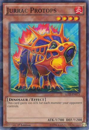 Jurrac Protops (Shatterfoil) (BP03-EN073) - Battle Pack 3: Monster League 1st Edition - Premium Yugioh Single from Konami - Just $0.08! Shop now at Game Crave Tournament Store