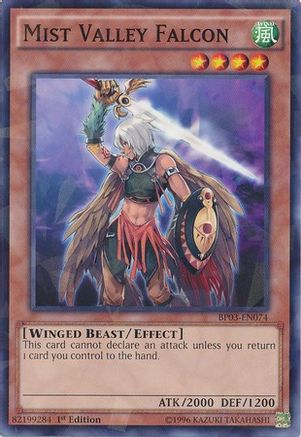 Mist Valley Falcon (Shatterfoil) (BP03-EN074) - Battle Pack 3: Monster League 1st Edition - Premium Yugioh Single from Konami - Just $0.23! Shop now at Game Crave Tournament Store