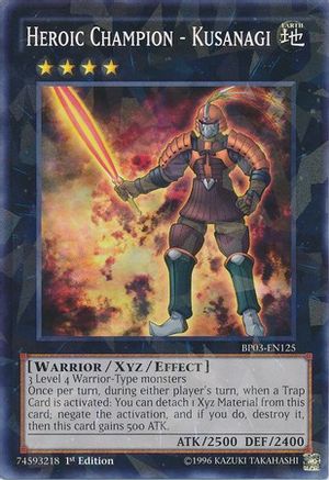 Heroic Champion - Kusanagi (Shatterfoil) (BP03-EN125) - Battle Pack 3: Monster League 1st Edition - Premium Yugioh Single from Konami - Just $1.07! Shop now at Game Crave Tournament Store