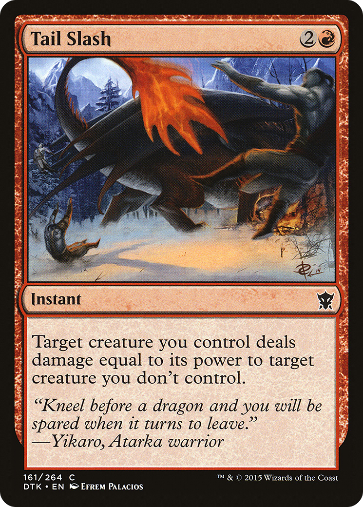 Tail Slash (DTK-161) - Dragons of Tarkir - Premium MTG Single from Wizards of the Coast - Just $0.08! Shop now at Game Crave Tournament Store