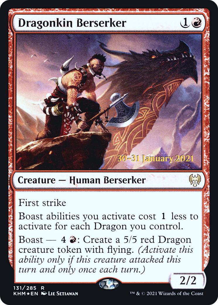 Dragonkin Berserker (PKHM-131S) - Kaldheim Promos Foil - Premium MTG Single from Wizards of the Coast - Just $0.09! Shop now at Game Crave Tournament Store