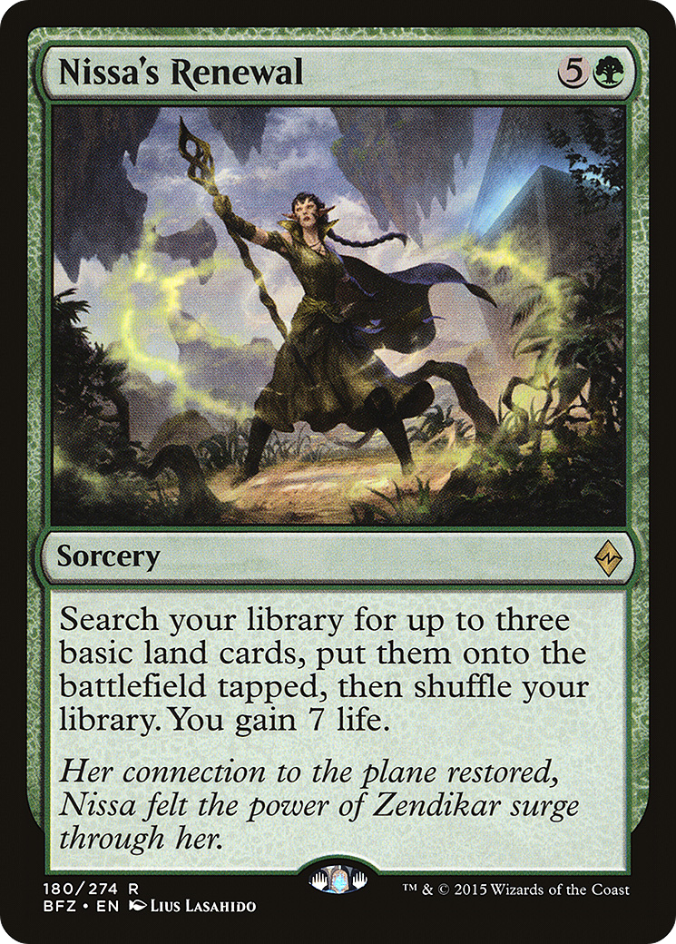 Nissa's Renewal (BFZ-180) - Battle for Zendikar - Premium MTG Single from Wizards of the Coast - Just $0.08! Shop now at Game Crave Tournament Store