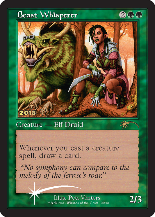 Beast Whisperer (P30A-026) - 30th Anniversary Play Promos Foil - Premium MTG Single from Wizards of the Coast - Just $0.74! Shop now at Game Crave Tournament Store