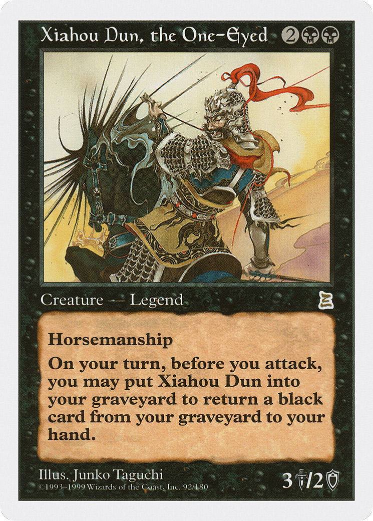Xiahou Dun, the One-Eyed (PTK-092) - Portal Three Kingdoms - Premium MTG Single from Wizards of the Coast - Just $44.52! Shop now at Game Crave Tournament Store