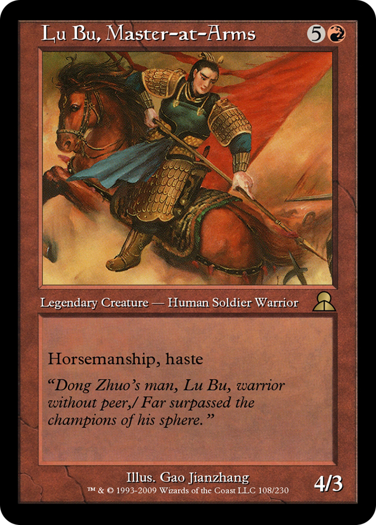 Lu Bu, Master-at-Arms (ME3-108) - Masters Edition III Foil - Premium MTG Single from Wizards of the Coast - Just $0! Shop now at Game Crave Tournament Store