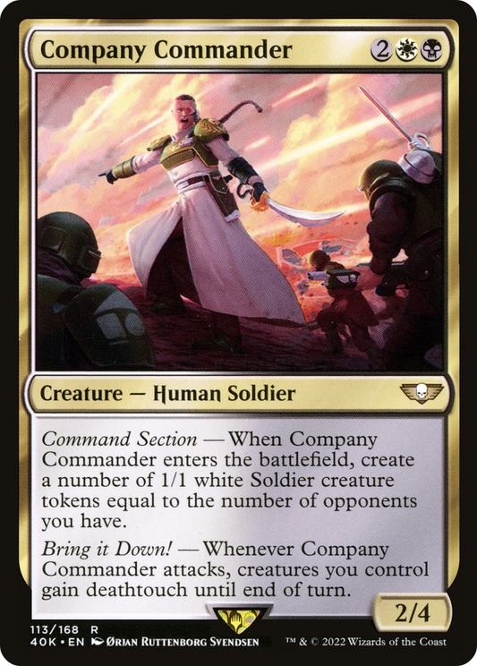Company Commander (40K-113) - Warhammer 40,000 Commander - Premium MTG Single from Wizards of the Coast - Just $1.19! Shop now at Game Crave Tournament Store