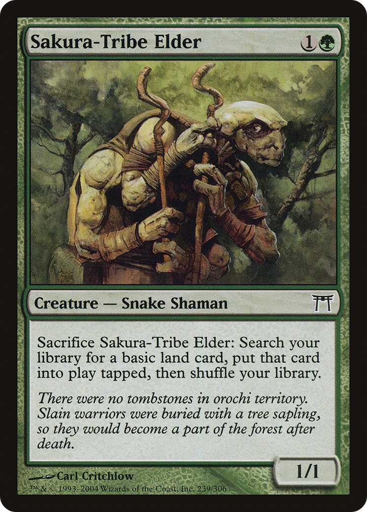 Sakura-Tribe Elder (CHK-239) - Champions of Kamigawa - Premium MTG Single from Wizards of the Coast - Just $0.11! Shop now at Game Crave Tournament Store