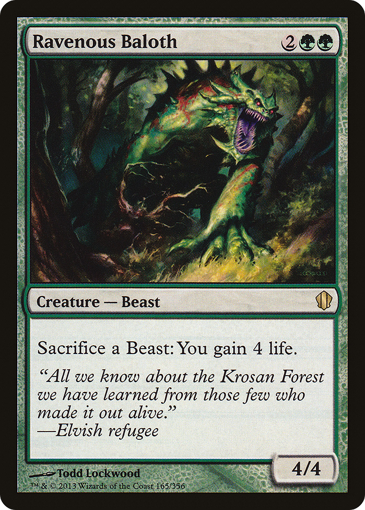 Ravenous Baloth (C13-165) - Commander 2013 - Premium MTG Single from Wizards of the Coast - Just $0.25! Shop now at Game Crave Tournament Store