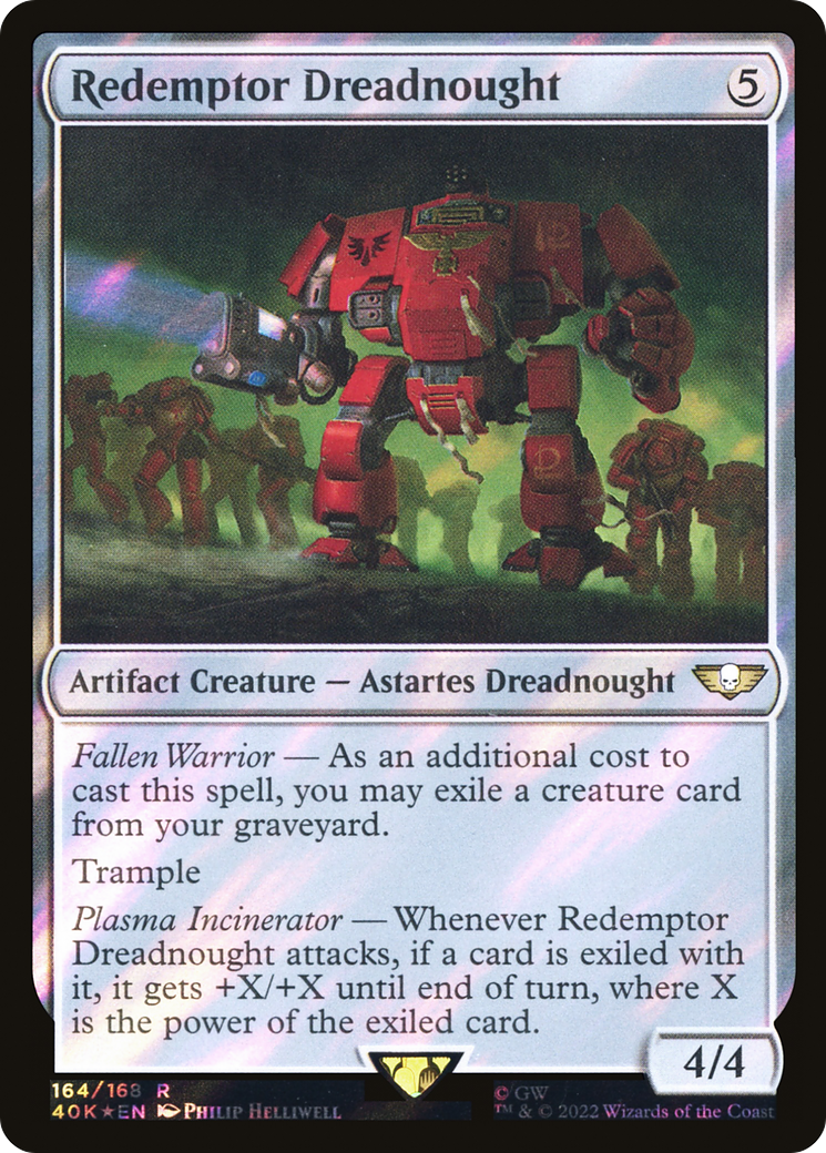 Redemptor Dreadnought (40K-164★) - Warhammer 40,000 Commander Foil - Premium MTG Single from Wizards of the Coast - Just $0.08! Shop now at Game Crave Tournament Store