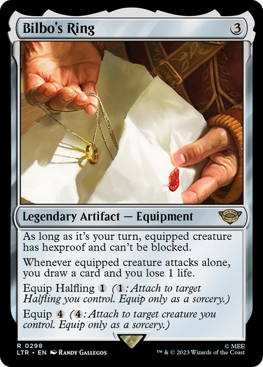 Bilbo's Ring (LTR-298) - The Lord of the Rings: Tales of Middle-earth - Premium MTG Single from Wizards of the Coast - Just $7.86! Shop now at Game Crave Tournament Store