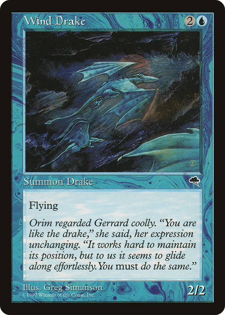 Wind Drake (TMP-105) - Tempest - Premium MTG Single from Wizards of the Coast - Just $0.25! Shop now at Game Crave Tournament Store