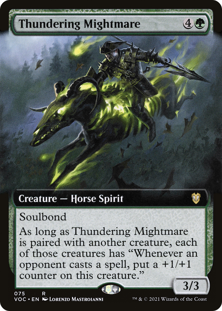 Thundering Mightmare (VOC-075) - Crimson Vow Commander: (Extended Art) - Premium MTG Single from Wizards of the Coast - Just $0.14! Shop now at Game Crave Tournament Store
