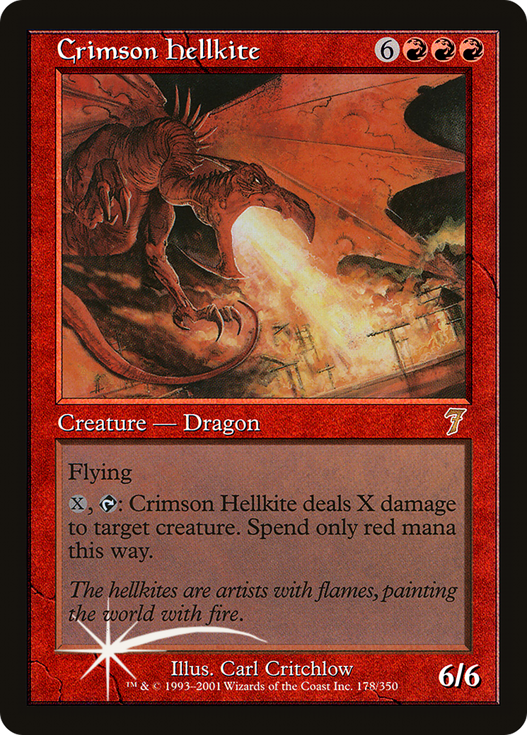 Crimson Hellkite (7ED-178★) - Seventh Edition Foil - Premium MTG Single from Wizards of the Coast - Just $20.35! Shop now at Game Crave Tournament Store