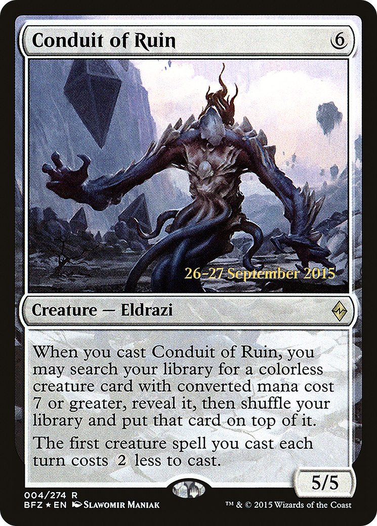 Conduit of Ruin (PBFZ-04S) - Battle for Zendikar Promos Foil - Premium MTG Single from Wizards of the Coast - Just $6.41! Shop now at Game Crave Tournament Store