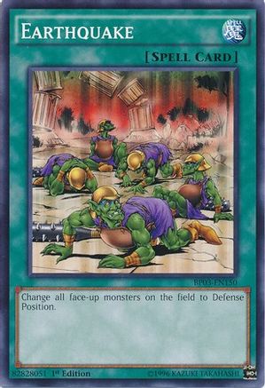 Earthquake (BP03-EN150) - Battle Pack 3: Monster League 1st Edition - Premium Yugioh Single from Konami - Just $0.08! Shop now at Game Crave Tournament Store