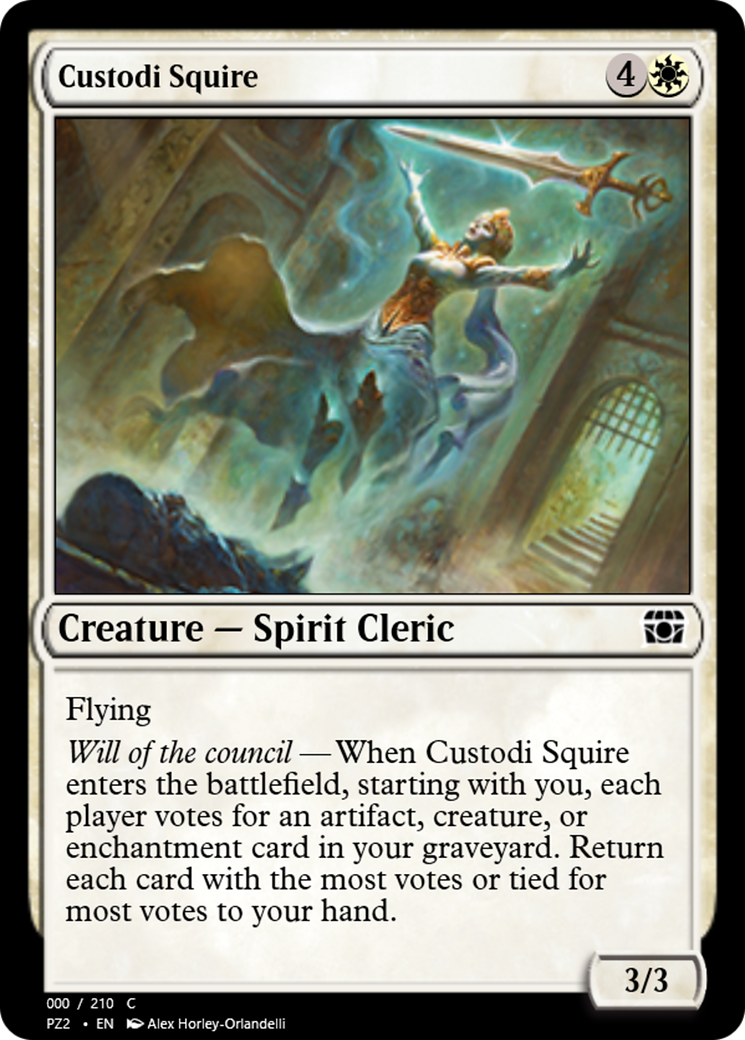 Custodi Squire (PZ2-65781) - Treasure Chest Foil - Premium MTG Single from Wizards of the Coast - Just $0! Shop now at Game Crave Tournament Store