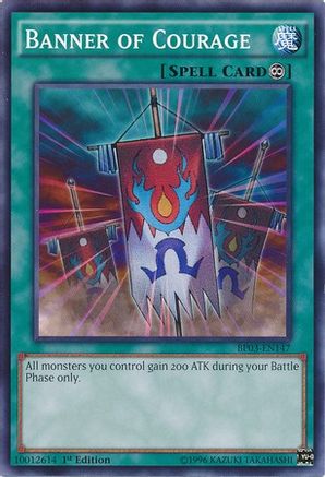 Banner of Courage (BP03-EN147) - Battle Pack 3: Monster League 1st Edition - Premium Yugioh Single from Konami - Just $0.08! Shop now at Game Crave Tournament Store