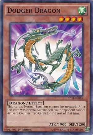 Dodger Dragon (Shatterfoil) (BP03-EN085) - Battle Pack 3: Monster League 1st Edition - Premium Yugioh Single from Konami - Just $0.10! Shop now at Game Crave Tournament Store