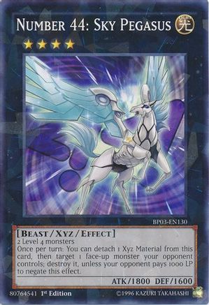 Number 44: Sky Pegasus (Shatterfoil) (BP03-EN130) - Battle Pack 3: Monster League 1st Edition - Premium Yugioh Single from Konami - Just $1.78! Shop now at Game Crave Tournament Store