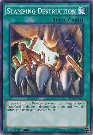 Stamping Destruction (BP03-EN142) - Battle Pack 3: Monster League 1st Edition - Premium Yugioh Single from Konami - Just $0.26! Shop now at Game Crave Tournament Store