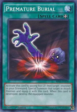 Premature Burial (BP03-EN136) - Battle Pack 3: Monster League 1st Edition - Premium Yugioh Single from Konami - Just $0.15! Shop now at Game Crave Tournament Store
