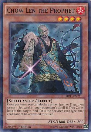 Chow Len the Prophet (Shatterfoil) (BP03-EN093) - Battle Pack 3: Monster League 1st Edition - Premium Yugioh Single from Konami - Just $0.25! Shop now at Game Crave Tournament Store