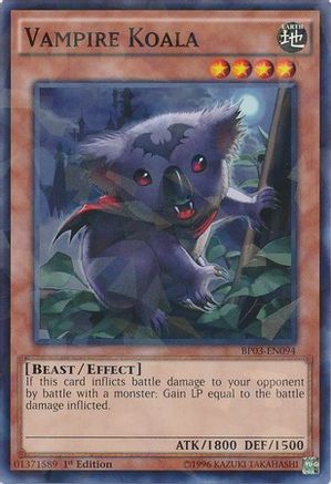 Vampire Koala (Shatterfoil) (BP03-EN094) - Battle Pack 3: Monster League 1st Edition - Premium Yugioh Single from Konami - Just $0.10! Shop now at Game Crave Tournament Store