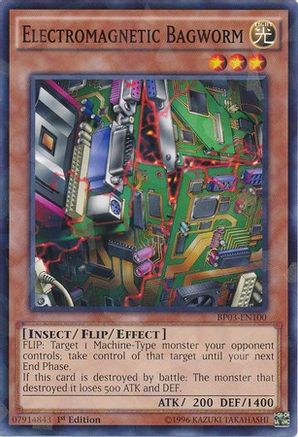 Electromagnetic Bagworm (Shatterfoil) (BP03-EN100) - Battle Pack 3: Monster League 1st Edition - Premium Yugioh Single from Konami - Just $0.26! Shop now at Game Crave Tournament Store