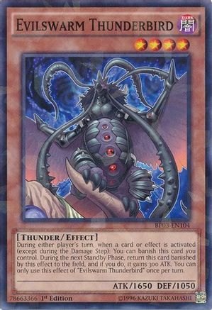 Evilswarm Thunderbird (Shatterfoil) (BP03-EN104) - Battle Pack 3: Monster League 1st Edition - Premium Yugioh Single from Konami - Just $0.09! Shop now at Game Crave Tournament Store