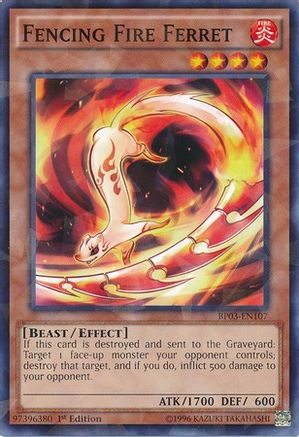 Fencing Fire Ferret (Shatterfoil) (BP03-EN107) - Battle Pack 3: Monster League 1st Edition - Premium Yugioh Single from Konami - Just $1.94! Shop now at Game Crave Tournament Store