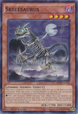 Skelesaurus (Shatterfoil) (BP03-EN108) - Battle Pack 3: Monster League 1st Edition - Premium Yugioh Single from Konami - Just $0.29! Shop now at Game Crave Tournament Store