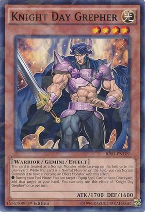 Knight Day Grepher (Shatterfoil) (BP03-EN109) - Battle Pack 3: Monster League 1st Edition - Premium Yugioh Single from Konami - Just $0.08! Shop now at Game Crave Tournament Store
