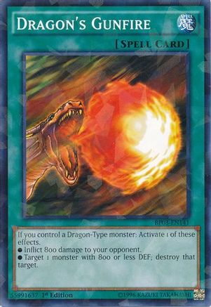 Dragon's Gunfire (Shatterfoil) (BP03-EN141) - Battle Pack 3: Monster League 1st Edition - Premium Yugioh Single from Konami - Just $0.27! Shop now at Game Crave Tournament Store