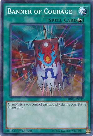 Banner of Courage (Shatterfoil) (BP03-EN147) - Battle Pack 3: Monster League 1st Edition - Premium Yugioh Single from Konami - Just $0.25! Shop now at Game Crave Tournament Store