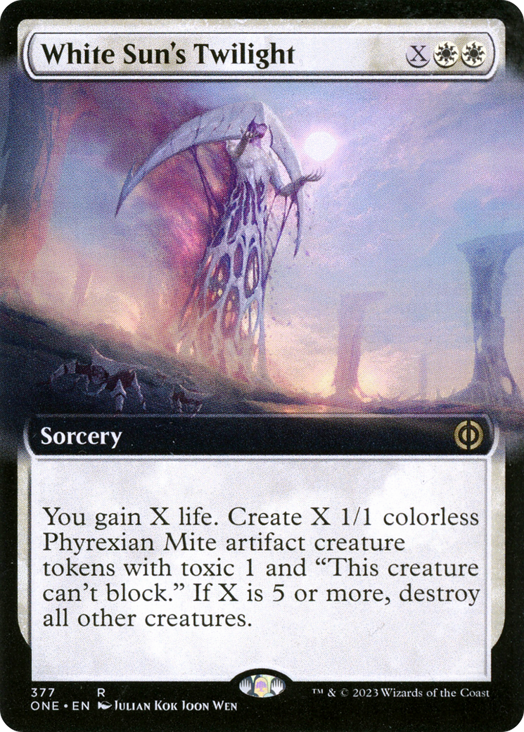 White Sun's Twilight (ONE-377) - Phyrexia: All Will Be One: (Extended Art) Foil - Premium MTG Single from Wizards of the Coast - Just $1.91! Shop now at Game Crave Tournament Store