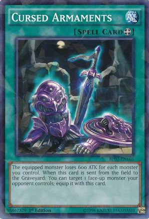 Cursed Armaments (Shatterfoil) (BP03-EN169) - Battle Pack 3: Monster League 1st Edition - Premium Yugioh Single from Konami - Just $0.08! Shop now at Game Crave Tournament Store