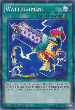 Wattjustment (Shatterfoil) (BP03-EN170) - Battle Pack 3: Monster League 1st Edition - Premium Yugioh Single from Konami - Just $0.15! Shop now at Game Crave Tournament Store