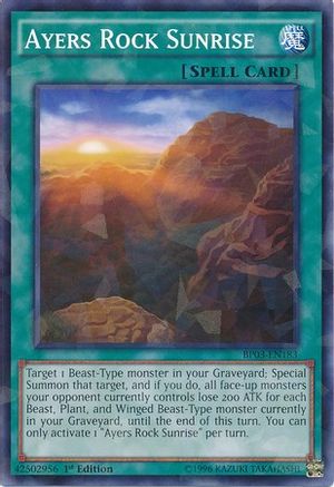 Ayers Rock Sunrise (Shatterfoil) (BP03-EN183) - Battle Pack 3: Monster League 1st Edition - Premium Yugioh Single from Konami - Just $0.17! Shop now at Game Crave Tournament Store