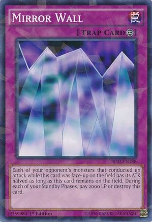 Mirror Wall (Shatterfoil) (BP03-EN188) - Battle Pack 3: Monster League 1st Edition - Premium Yugioh Single from Konami - Just $0.40! Shop now at Game Crave Tournament Store