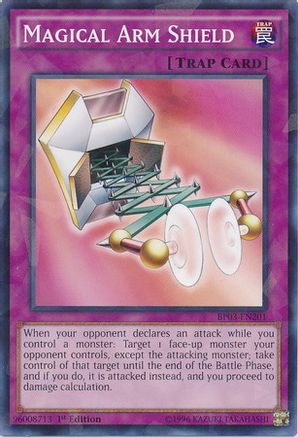 Magical Arm Shield (Shatterfoil) (BP03-EN201) - Battle Pack 3: Monster League 1st Edition - Premium Yugioh Single from Konami - Just $0.08! Shop now at Game Crave Tournament Store