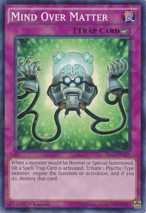 Mind Over Matter (Shatterfoil) (BP03-EN209) - Battle Pack 3: Monster League 1st Edition - Premium Yugioh Single from Konami - Just $0.27! Shop now at Game Crave Tournament Store